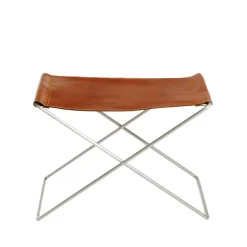 Taburete OX Stool, cuero coñac, acero inoxidable*OX Denmarq Sale