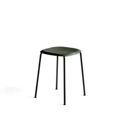 Taburete Soft Edge 70, hunter, estructura de acero negro*HAY