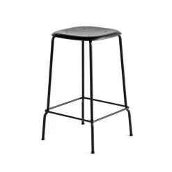 Taburete Soft Edge 85 Low, Black-estructura de acero negra*HAY Discount