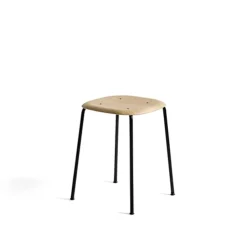 Taburete Soft Edge 70, oak-estructura de acero negra*HAY Discount