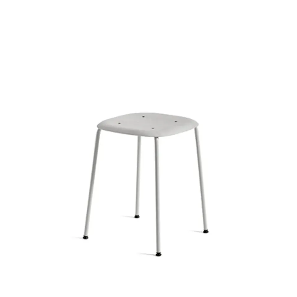 Taburete Soft Edge 70, Soft grey-soft grey estructura de acero*HAY Online