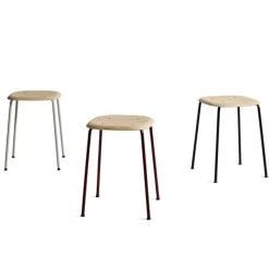 Taburete Soft Edge 70, soft grey, estructura cromada*HAY Clearance