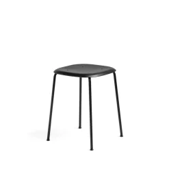 Taburete Soft Edge P70, black, estructura de acero negra*HAY New