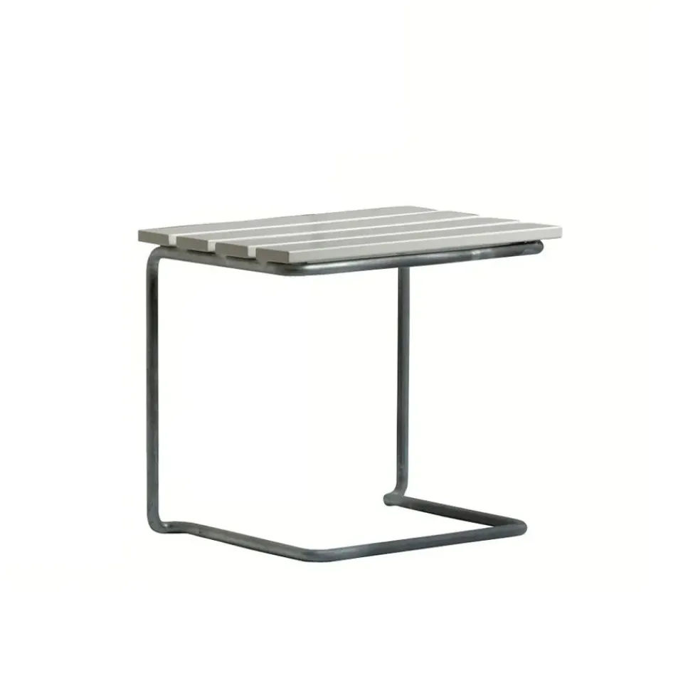 Taburete/reposapiés A3, Roble lacado -galvanizado en caliente*Grythyttan Stålmöbler Online
