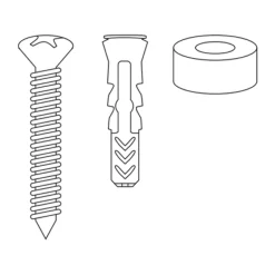 Tornillo acero inoxidable, distanciador y taco , set de 2, Repuesto para uso en exterior*String Clearance