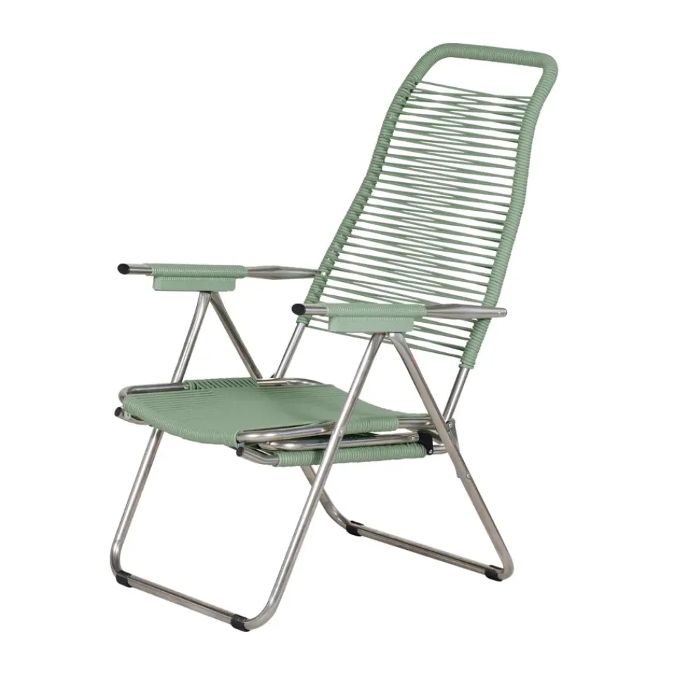 Tumbona Spaghetti con reposapiés, Sage green*Fiam Outlet