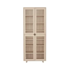Vitrina alta Vidja, Roble pigmentado blanco*1898 Discount