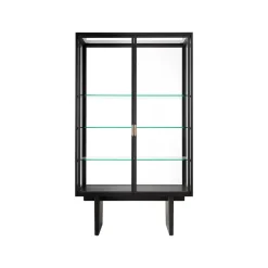 Vitrina Private, Vidrio, marrón-roble teñido de negro*GUBI Best
