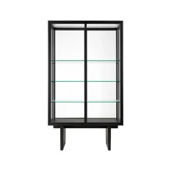 Vitrina Private, Vidrio, marrón-roble teñido de negro*GUBI Best