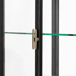 Vitrina Private, Vidrio, marrón-roble teñido de negro*GUBI Best