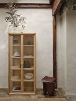 Vitrina Reed 70x155 cm, Natural oak*Ferm Living Outlet