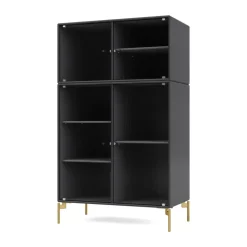 Vitrina Ripple III 69,6x117,6x38 cm, Anthracite-ben brass*Montana Discount
