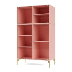Vitrina Ripple III 69,6x117,6x38 cm, Ruby-ben brass*Montana Online