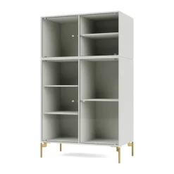 Vitrina Ripple III 69,6x117,6x38 cm, Nordic-ben brass*Montana Hot