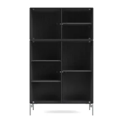 Vitrina Ripple III 69,6x117,6x38 cm, Anthracite-ben chrome*Montana Outlet