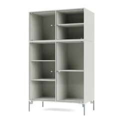 Vitrina Ripple III 69,6x117,6x38 cm, Nordic-ben chrome*Montana