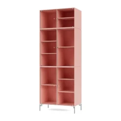 Vitrina Ripple IV 69,6x187,2x38 cm, Ruby-ben chrome*Montana Outlet