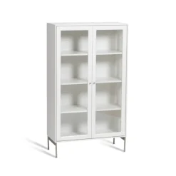 Vitrina Volt 130 cm lacado, Detalles en acero inoxidable*Mavis Hot