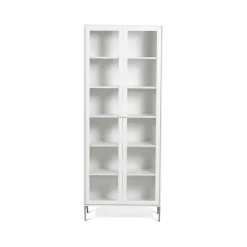 Vitrina Volt 190 cm lacado , Detalles en acero inoxidable*Mavis Outlet