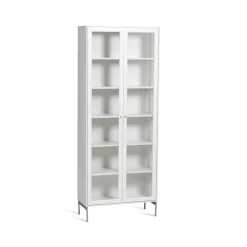 Vitrina Volt 190 cm lacado , Detalles en acero inoxidable*Mavis Outlet